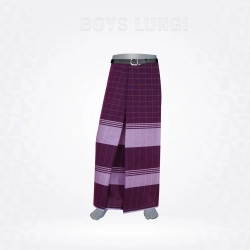Boys Lungi-Wine Berry  Grape Purple